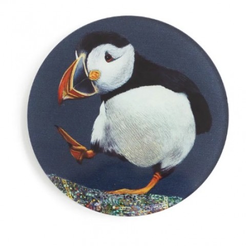 Ceit MacKay puffin glass coaster - Made in the UK by Hope Blamire Ceit MacKay puffin glass coaster - Made in the UK by Hope Blamire